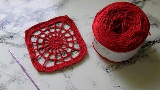 How To Crochet A Spiderweb Granny Square Part 1