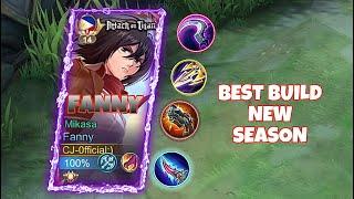 FANNY ONE HIT BUILD !! NEW SEASON FANNY GAMEPLAY AGGRESSIVE!!