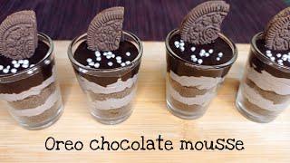 Oreo Chocolate Mousse Dessert Cups #shorts | Oreo Mousse Cake | Chocolate Mousse | Chocolate Dessert