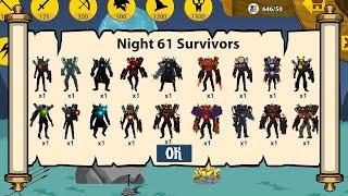 Night 61 Survivors Unlock x1 All Boss Cameraman Titan, Speakerman Titan ...No Mod | Stick War Legacy