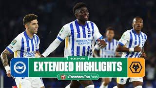 Brighton vs. Wolves: Extended Highlights | Carabao Cup | CBS Sports Golazo