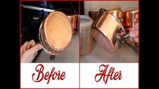 How to clean Mauviel Copper Pans : Grandmother technic