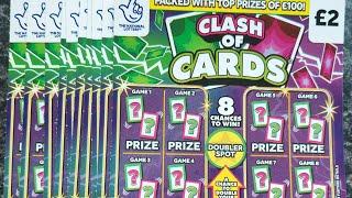 mew clash of cards scratch cards £20 in play