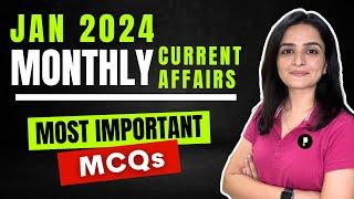 January 2024 Monthly Current Affairs by Parcham Classes | Current Affairs Revision by Richa Ma’am