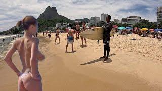     Brazil Beach Walk | Rio de Janeiro | Leblon Beach | 2023   4K UHD