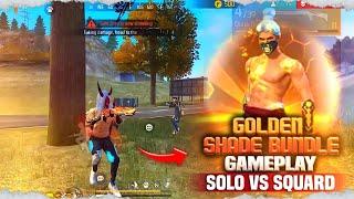 Golden Shade Bundle  |Solo vs Squad Full Gameplay  | Poco M4 pro | freefire telugu