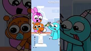Shots are too painful for Baby Oren… Aqua, please be gentle! (Feat. pinki) #animation #sprunki #meme