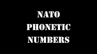 NATO Phonetic Numbers