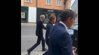 WILD SCENES AS TAOISEACH SIMON HARRIS IS CHASED AROUND CASTLEBAR BY THE FAMILY OF ENOCH BURKE