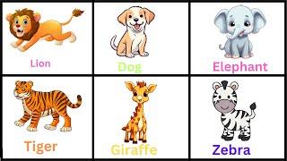 Learn Animal Names in English with Pictures for Kids and Toddlers