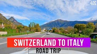 Switzerland to Italy Road Trip | Raron  to Como  4K Drive