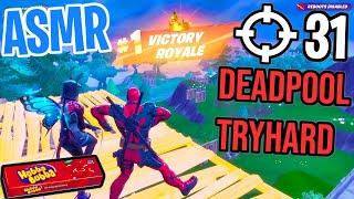 ASMR Gaming  Fortnite Deadpool Tryhard! Relaxing Gum Chewing  Controller Sounds + Whispering 