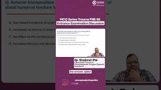 Dr. Shailesh Pai session on MCQ Series | Orthopedic Residency | Conceptual Orthopedic