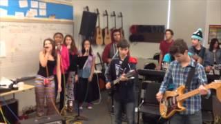 Little Kids Rock students play "I Love Rock and Roll" in music class