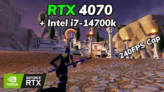RTX 4070 + Intel Core i7-14700k Fortnite 240FPS Cap | 1440P | Performance Mode