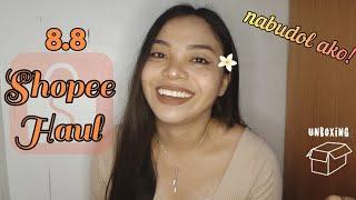 SHOPEE HAUL WORTH 1000 PESOS | 8.8 SHOPPING DAY * SALAMAT SHOPEE! * | ARYAN VASQUEZ