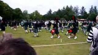 Massed Pipes and Drums at Oldmeldrum Sports June 21st 2008