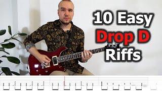 10 Easy Drop D Guitar Riffs (with Tabs)