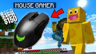 ASÍ ES JUGAR CON EL MOUSE MÁS CARO/MALO en BEDWARS!! - Minecraft Skywars.