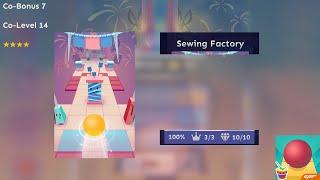 Rolling Sky - Sewing Factory (Co-Bonus 7/Co-Level 14) - 10 Gems - 3 Crowns