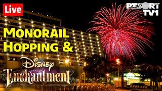 Live: Monorail Hopping & Watching Enchantment from the Contemporary - Walt Disney World - 6-27-24