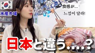 韓国で食べる刺身⁉️衝撃で絶句しました。