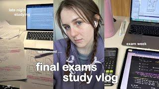 FINALS VLOG  exam week of a stressed student, study routine, late night studying, too much coffee