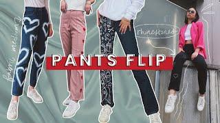 Jeans Thrift Flip + Shoe Flip: Fabric Paint, Rhinestones, Heart Patches & more!  Upcycling my Pants