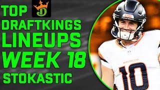 Building a Week 18 DraftKings Lineup w/ Single Lineup Sims | NFL DFS Picks & Strategy