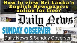 Daily News & Sunday Observer | How to view Sri Lanka's English E-papers online?