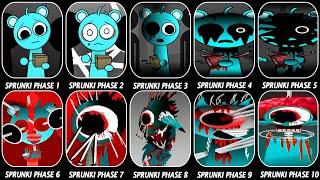 Phase 1 VS Phase 2 VS Phase 3 VS Phase 4 VS Phase 5 VS Phase 6 VS Phases 7-10 in Incredibox Sprunki!