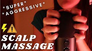 ASMR - FAST and AGGRESSIVE SCALP SCRATCHING MASSAGE | mic scratching with mic cover