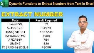 Extract Numbers From Text in Excel