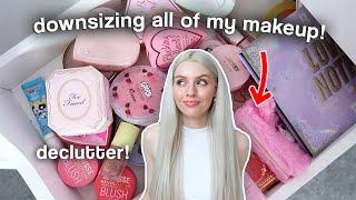 ⭐️downsizing my makeup collection!decluttering to go minimal..