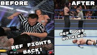 The Difference Between Attacking Referees In Old WWE Games & New WWE Games