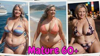 Sizzling Natural Seniors: Plus Size Bikini Haul For Stylish Curvy Mature Women Over 60!