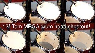 12 inch Tom drum head shootout/comparison. 1/2 (11 heads - Remo, Aquarian, Evans) PART I