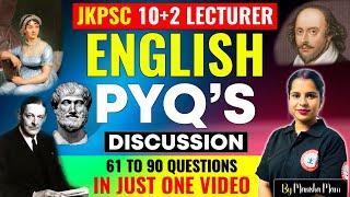 JKPSC 10+2 Lecturer Post || ENGLISH PYQ's DISCUSSION || JKPSC COACHING #jkpsc10+2 #competitionguru