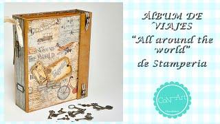 ÁLBUM DE VIAJES "ALL AROUND THE WORLD" de STAMPERIA