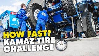 How Long Does It Take To Change A Kamaz Dakar Rally Truck Wheel?