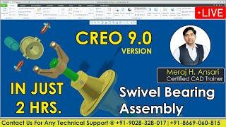 How To Create Assembly In Creo | Assembly Design In Creo | Bottom Up Approach | Swivel Bearing.