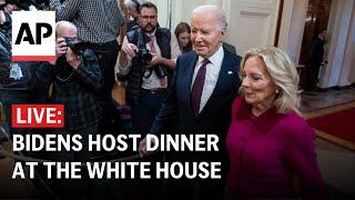 LIVE: Joe and Jill Biden host a dinner at the White House