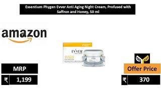 Essentium Phygen Evver Anti Aging Night Cream, Profused with Saffron and Honey, 50 ml