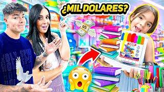 COMPRANDO los ÚTILES ESCOLARES para el PRIMER DÍA de CLASES de SALOMÉ Carlos & Adri