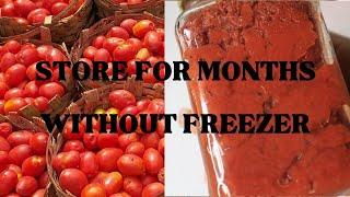 How to make TOMATO PASTE and STORE FOR MONTHS WITHOUT FREEZER!