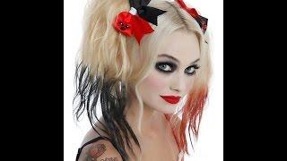 Harley Quinn Cosplay Wig And Makeup For Harley Quinn Halloween Costume