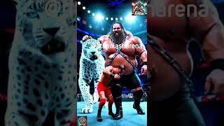 When Monster Wrestlers Face Tiger in the Ring  #WWE #shorts #shortsvideo  #trending