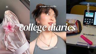 COLLEGE DIARIES • EP.1 | productive days, hell week, 6am class, skincare, study, jogging ‍️