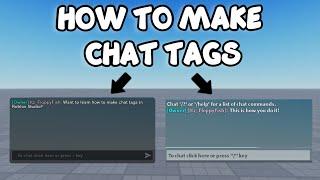 HOW TO MAKE CHAT TAGS | Roblox Studio Tutorial