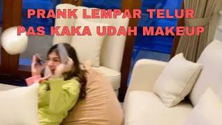 Prank lempar telur ke @sarahkeihl emosi